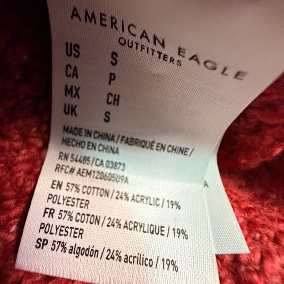 American Eagle Outfitters Pink Knit Sweater Button Neck Women's Small Sparkle - Picture 7 of 9